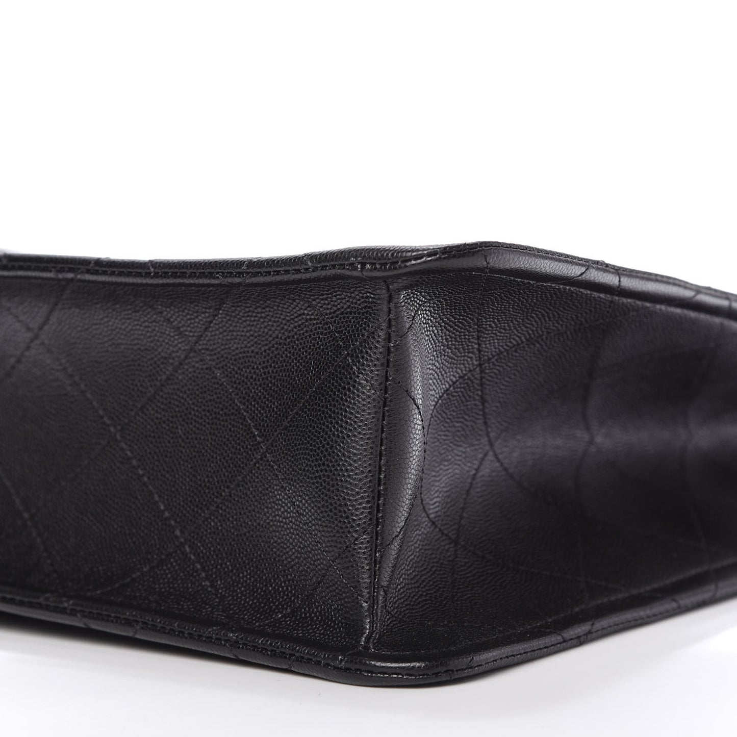 Caviar Quilted Sweet Classic Shopping Tote Black