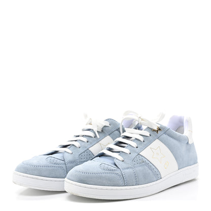 Christian Dior Calfskin Suede Dior Star Low Top Sneakers 38 Blue 4 of 9