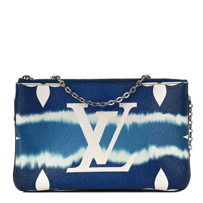 Louis Vuitton Monogram Giant Escale Double Zip Pochette Blue 1 of 12
