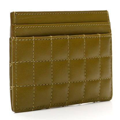Saint Laurent Lambskin Quilted Cassandre Credit Card Case Olive Drab 3 of 6