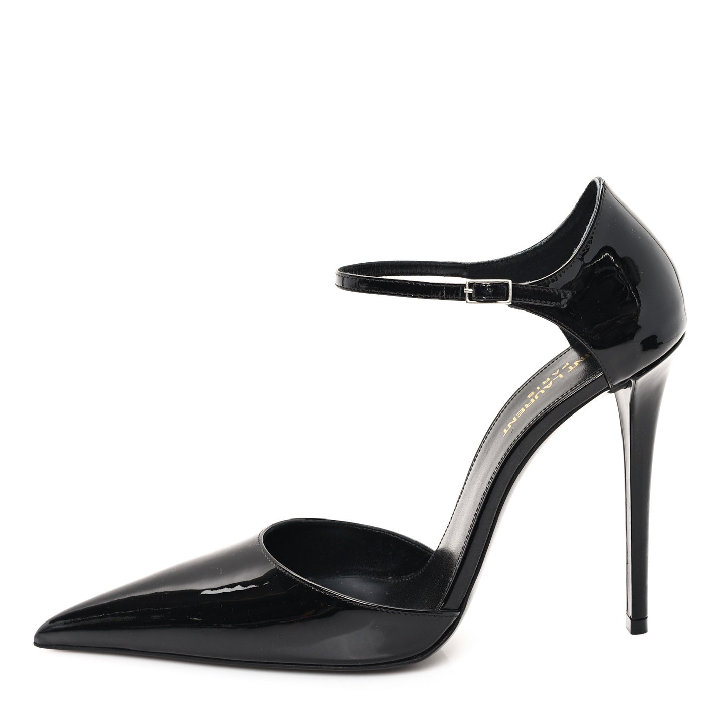 Patent Avenue 110 Ankle Strap Pointed Pumps 41 Black