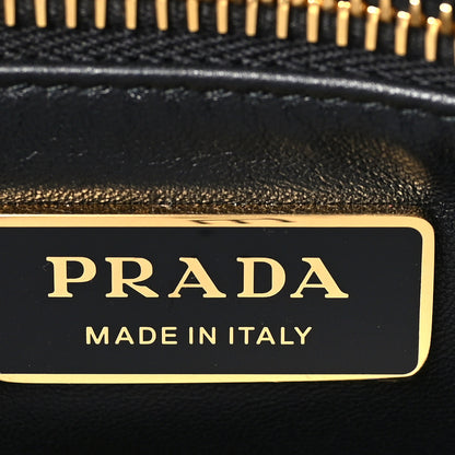 Prada Soft Calfskin Medium Aimee Shoulder Bag Black 6 of 9
