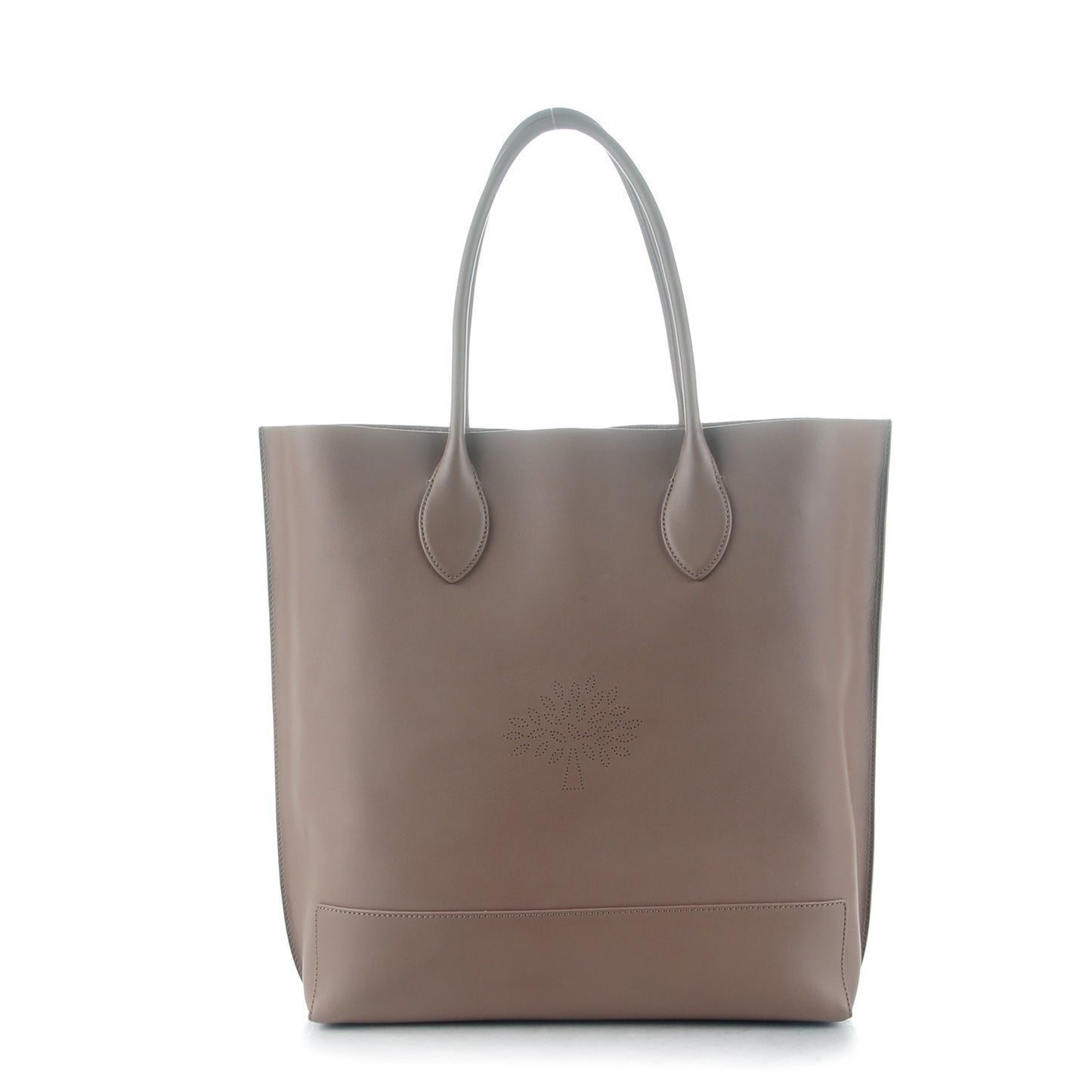 Nappa Perforated Blossom Tote Taupe