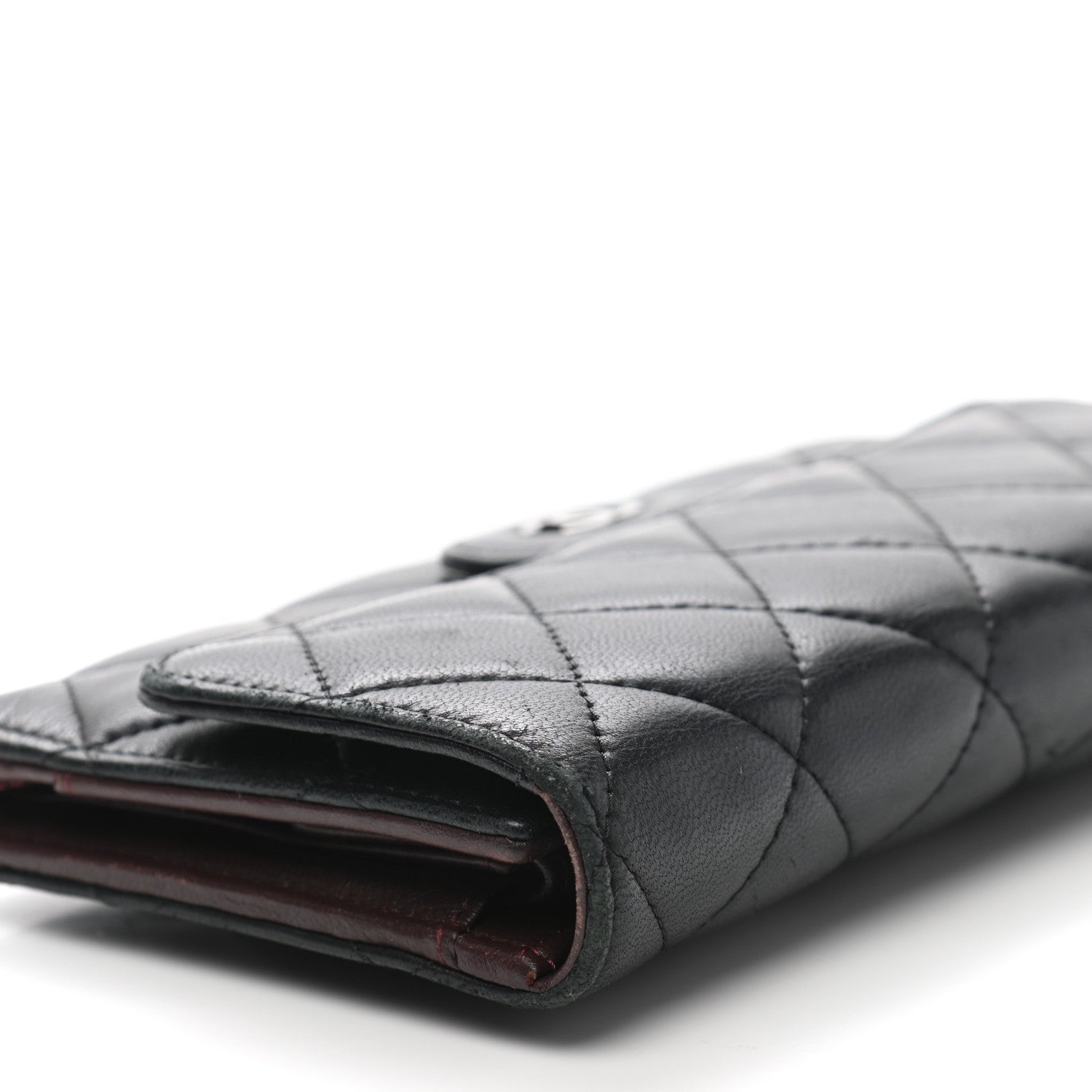 Chanel Lambskin Quilted Large Flap Wallet Black 12 of 20