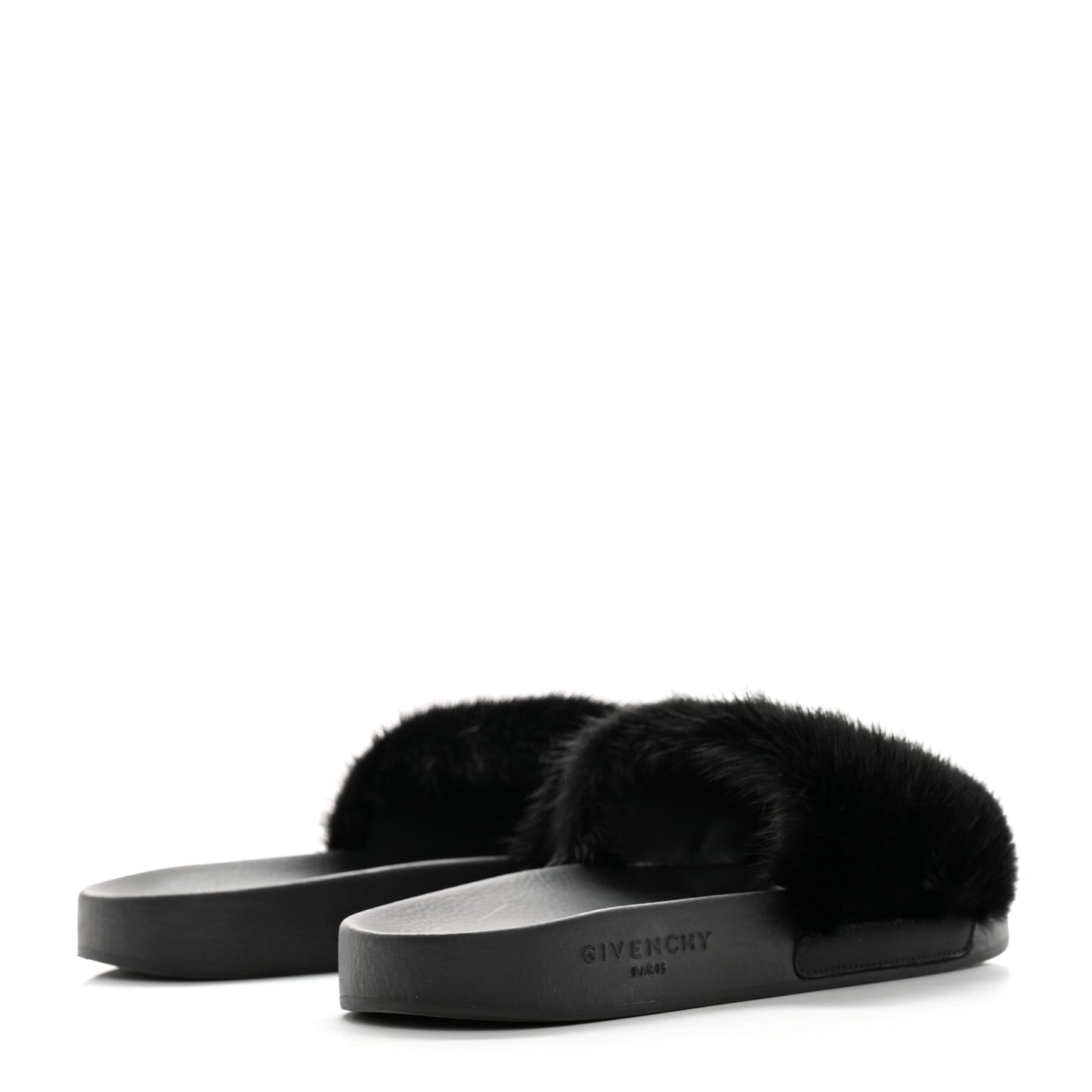 Mink Rubber Slide Sandals 37 Black