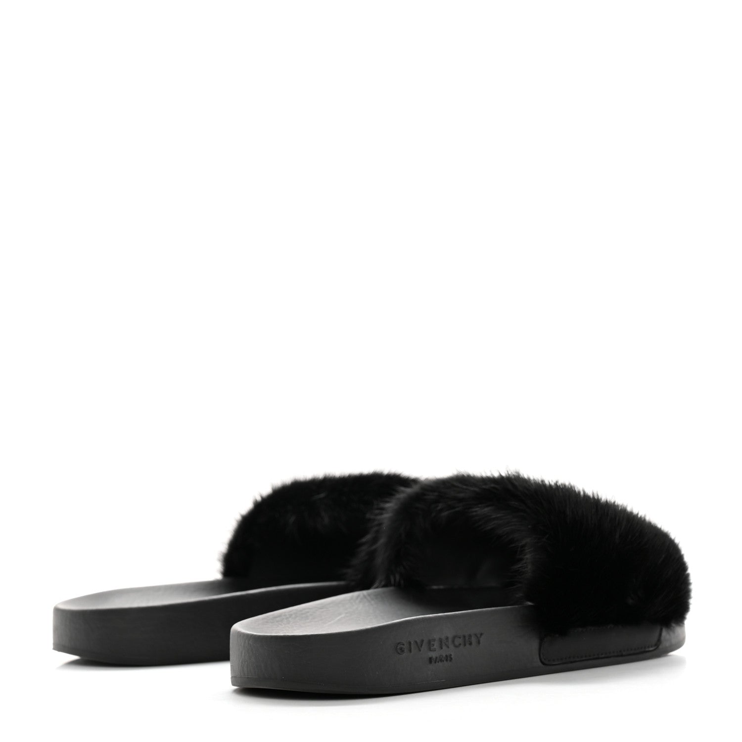 Givenchy Mink Rubber Slide Sandals 37 Black 4 of 10