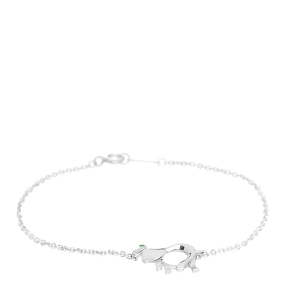 Tiffany Sterling Silver Tsavorite Save the Wild Elephant Bracelet 1 of 4