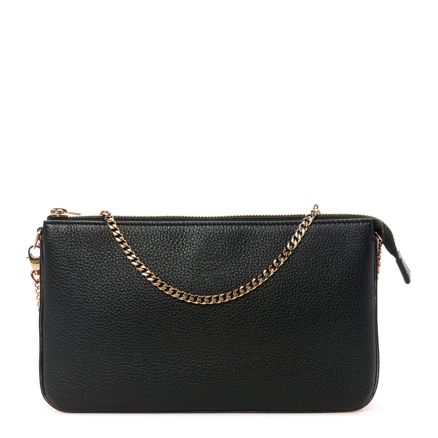 Calfskin Loubila Chain Clutch Black
