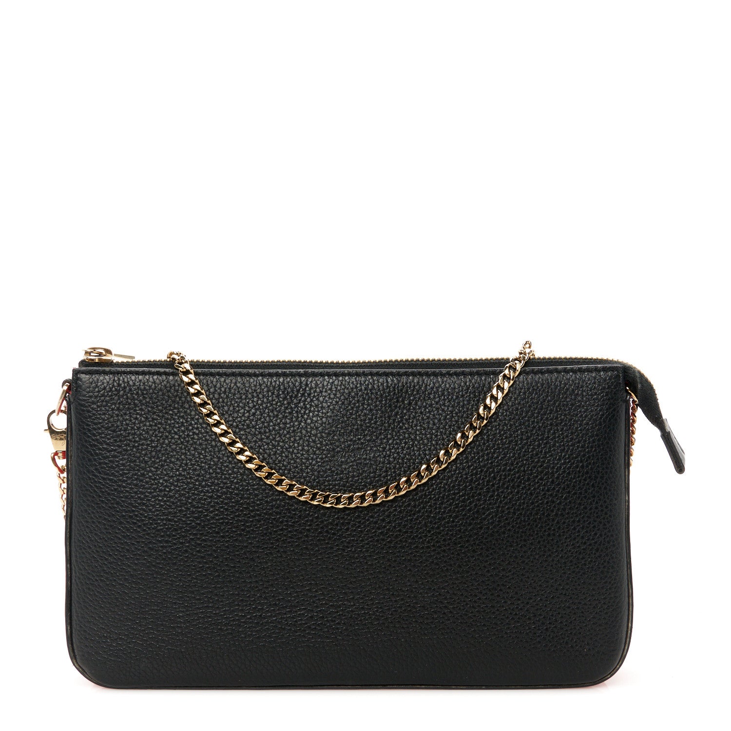 Christian Louboutin Calfskin Loubila Chain Clutch Black 1 of 10