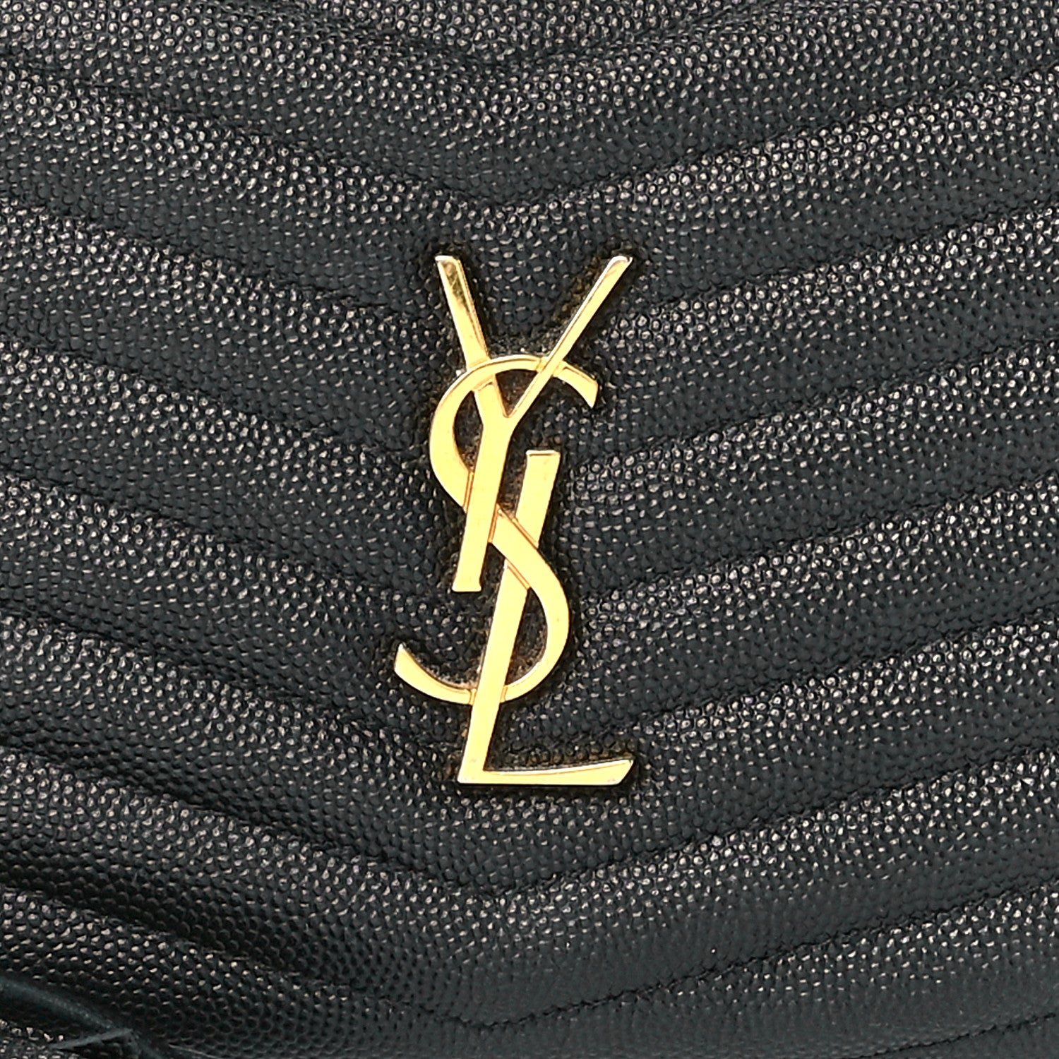 Saint Laurent Grain De Poudre Matelasse Monogram Mini Lou Camera Bag Black 8 of 11
