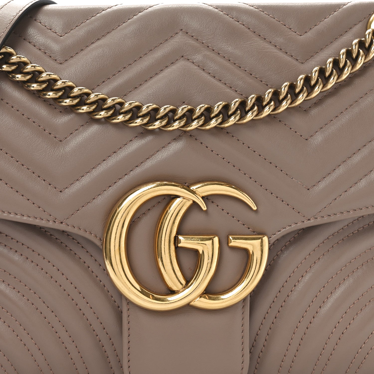 Gucci Calfskin Matelasse Medium GG Marmont Shoulder Bag Porcelain Rose 8 of 10