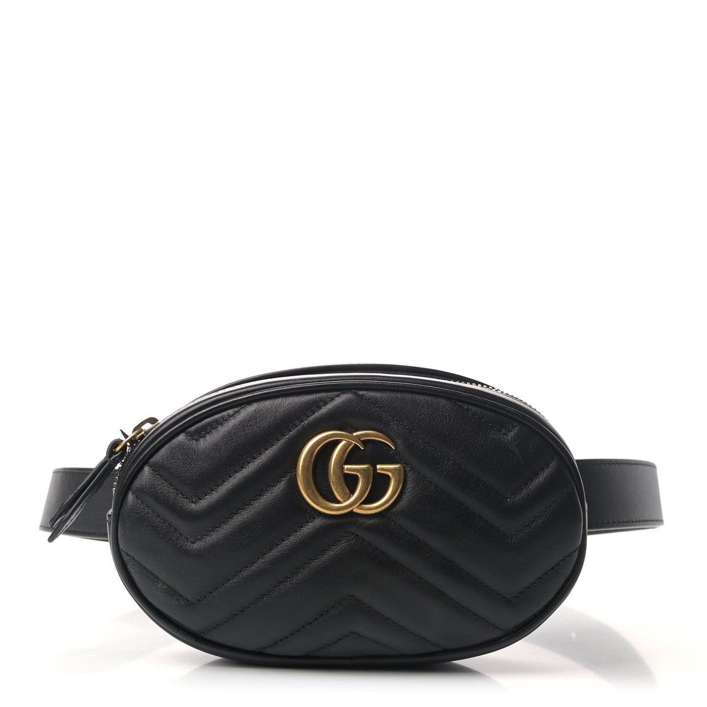 Calfskin Matelasse GG Marmont Belt Bag 85 34 Black