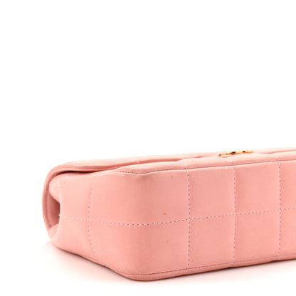 Chanel Lambskin Quilted Mini Chocolate Bar Camellia Flap Pink 9 of 11