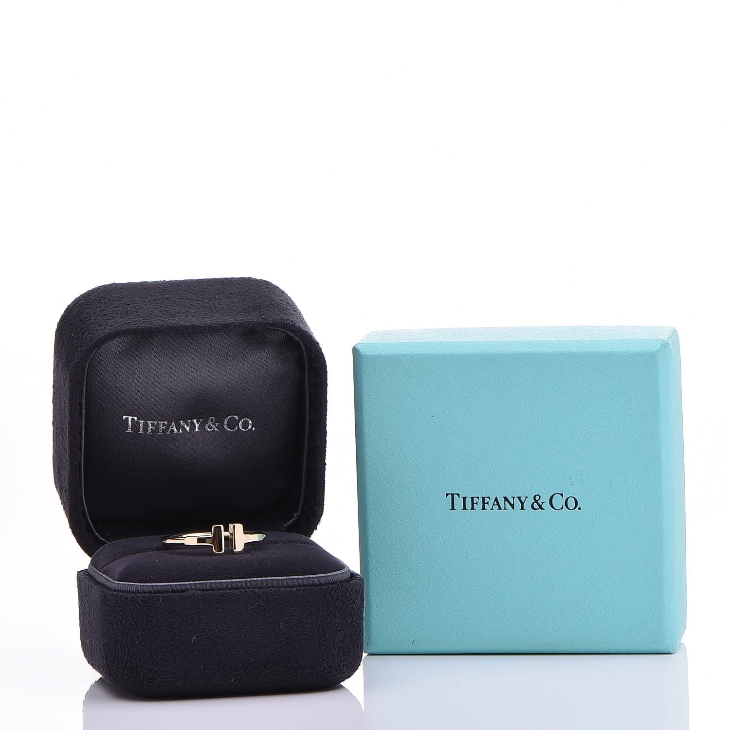 Tiffany 18K Yellow Gold T Wire Ring 50 5.25 5 of 5