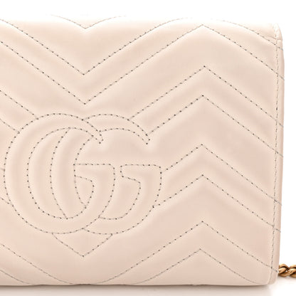 Gucci Calfskin Matelasse GG Marmont Chain Wallet Mystic White 15 of 15