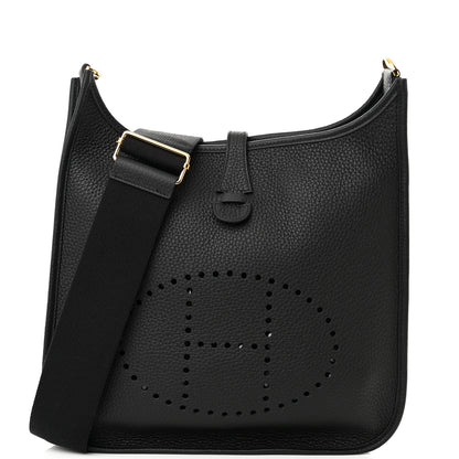 Hermes Taurillon Clemence Evelyne III PM Black 1 of 10