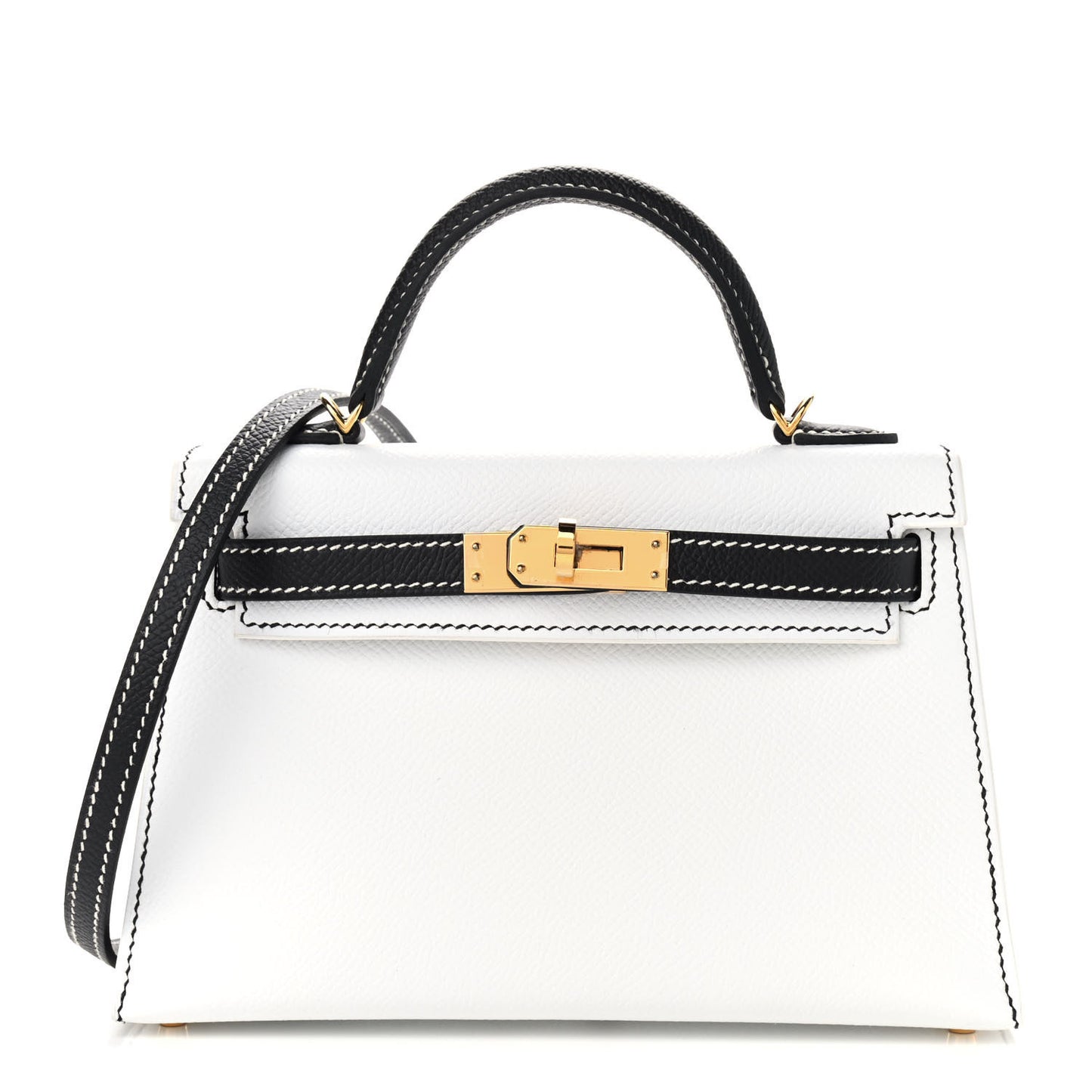 Epsom Mini Horseshoe Kelly Sellier 20 White Black