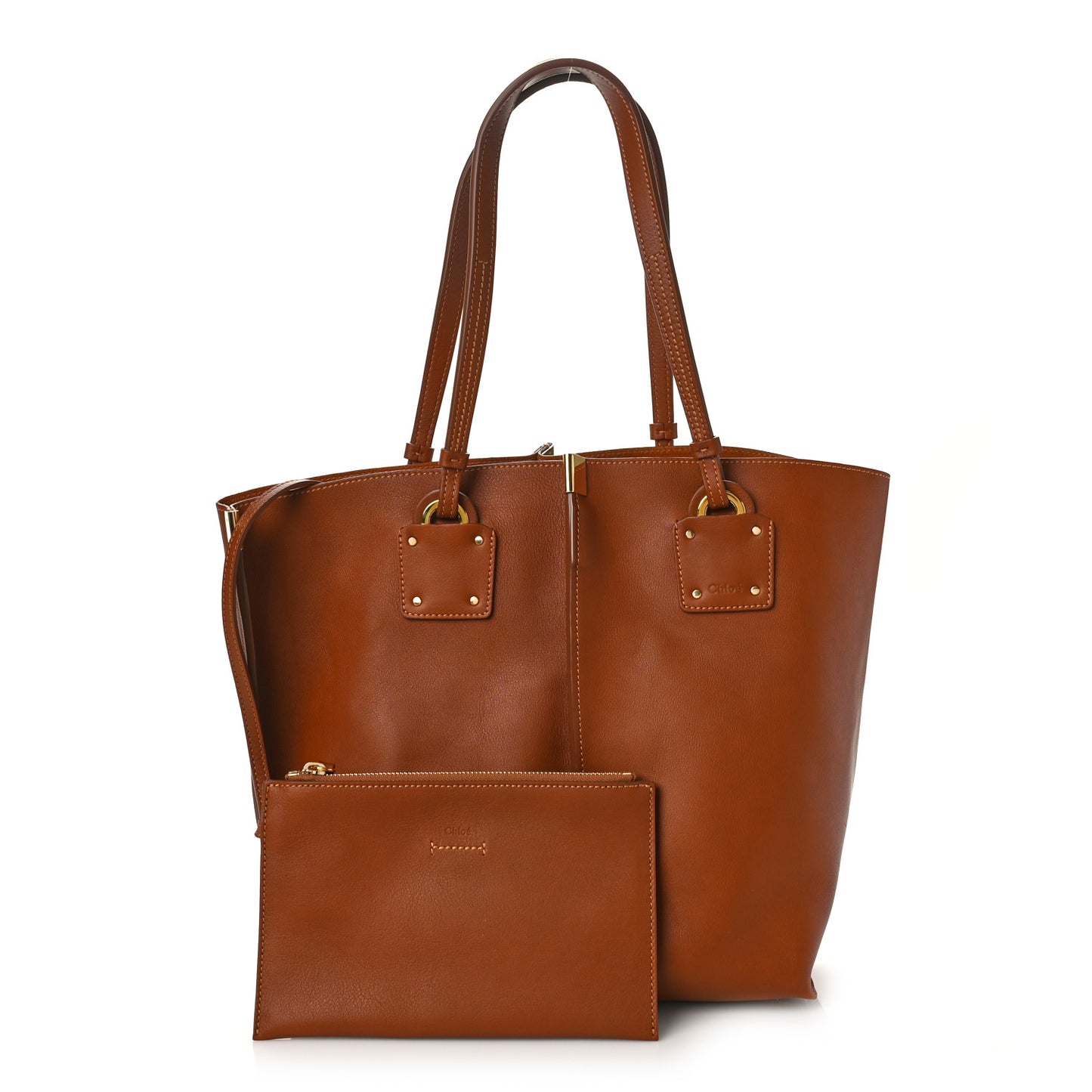 Smooth Calfskin Medium Vick Tote Caramel