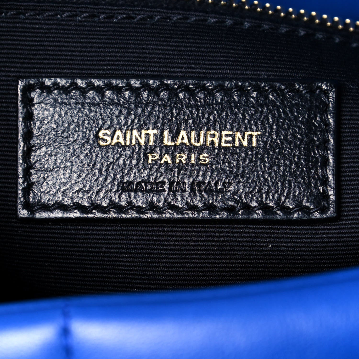 Saint Laurent Lambskin Quilted Medium Loulou Puffer Monogram Chain Satchel Majorele Blue 5 of 12