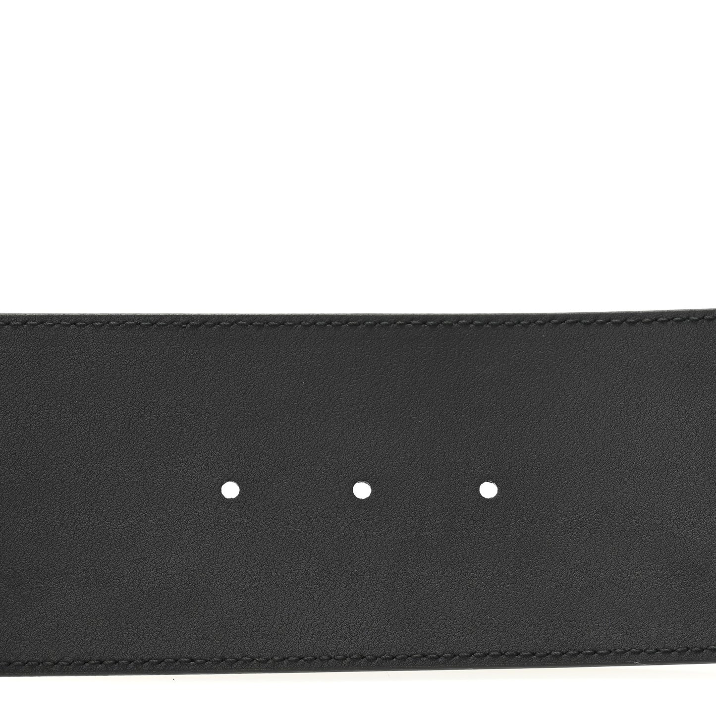 Moon Calfskin Pearl Double G 70mm Belt 80 32 Black Cream