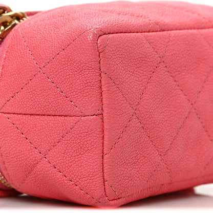 Chanel Caviar Quilted Mini Top Handle Vanity With Chain Pink 8 of 9