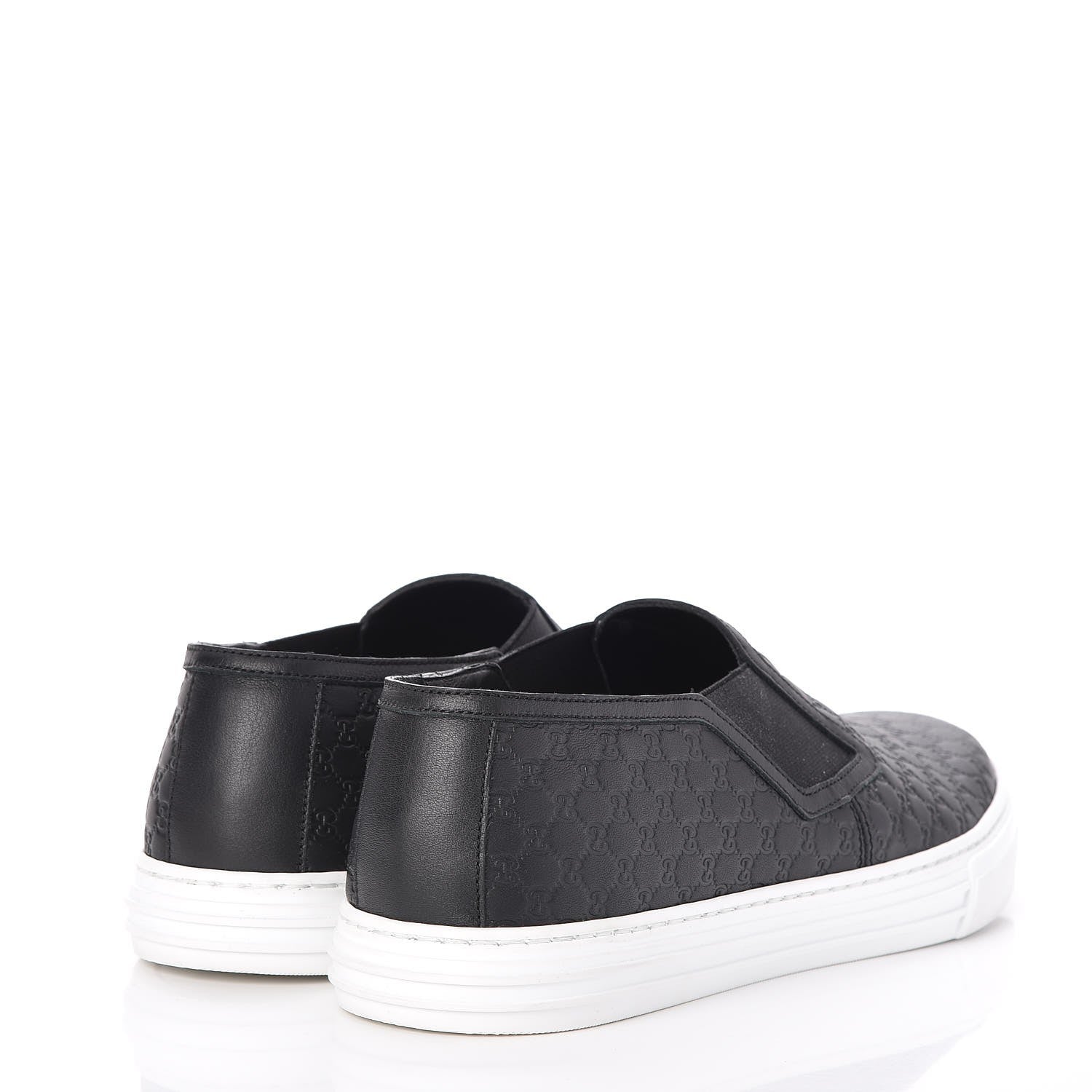 Gucci Microguccissima Mens Slip On Sneakers 8 Black 4 of 9