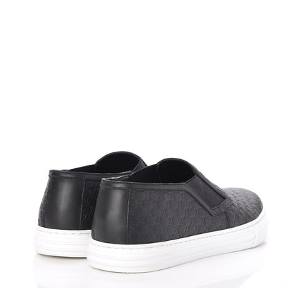 Gucci Microguccissima Mens Slip On Sneakers 8 Black 4 of 9