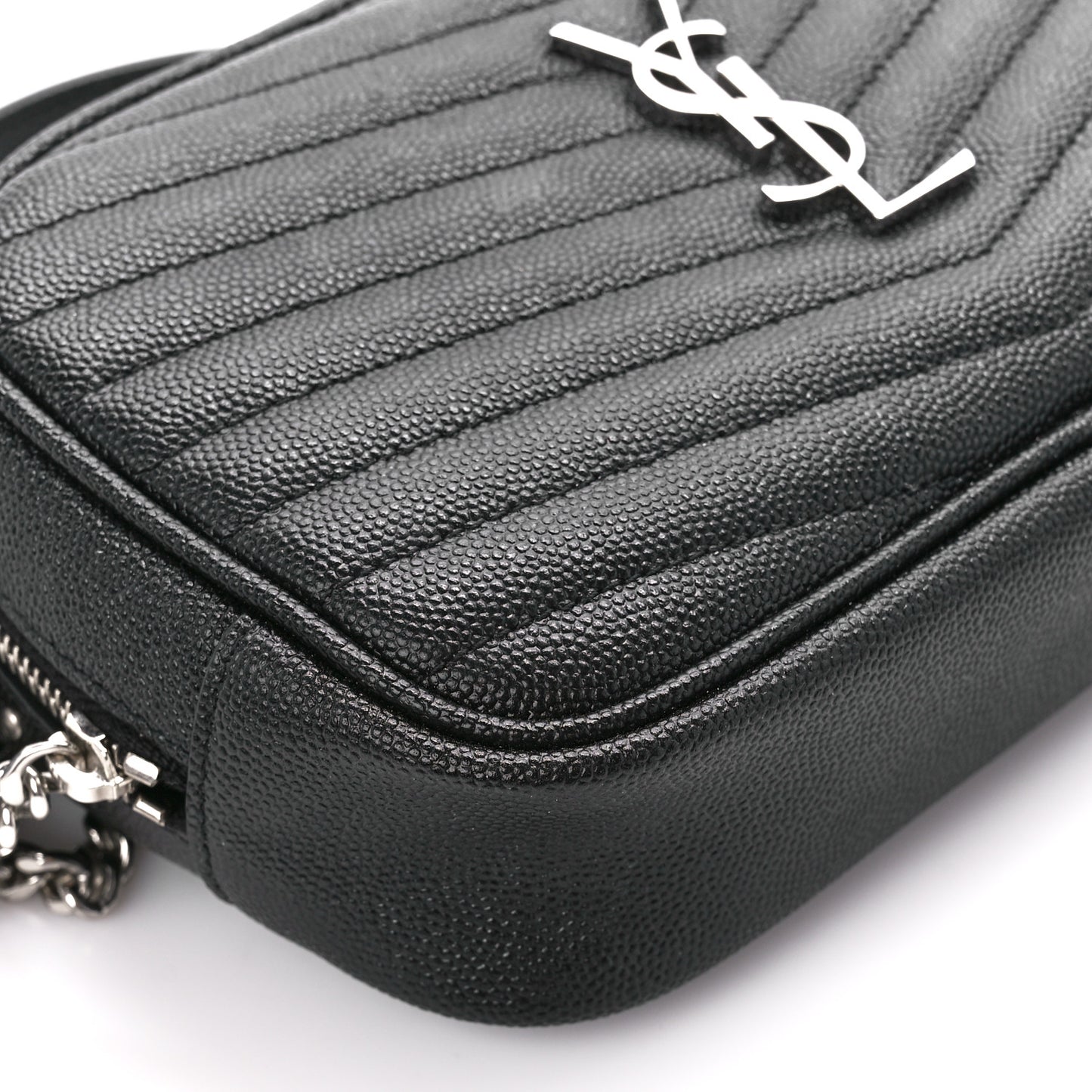 Grain De Poudre Matelasse Monogram Mini Lou Camera Bag Black