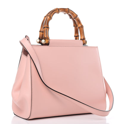 Gucci Nappa Bamboo Small Nymphaea Top Handle Bag Perfect Pink 3 of 9