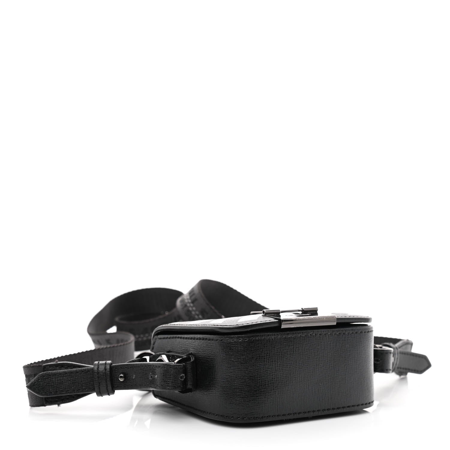 Off-White Calfskin Diag Belt Bag Black White 4 of 12