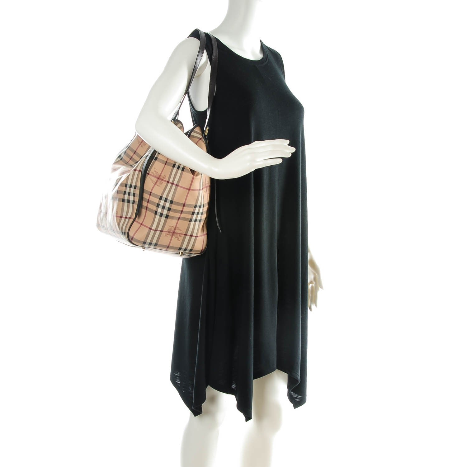 Burberry Haymarket Check Large Canterbury Tote Chocolate 2 of 10