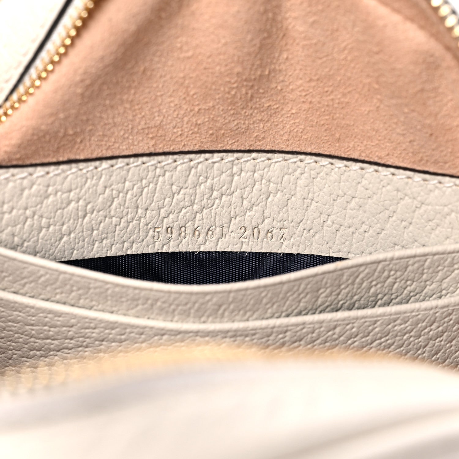 Gucci Textured Calfskin Web Mini Ophidia Round Backpack Mystic White 7 of 10