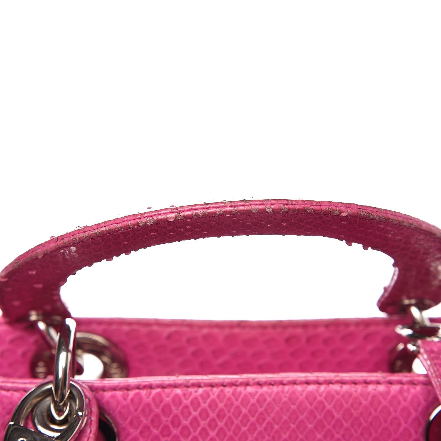 Christian Dior Python Medium Lady Dior Pink 16 of 17
