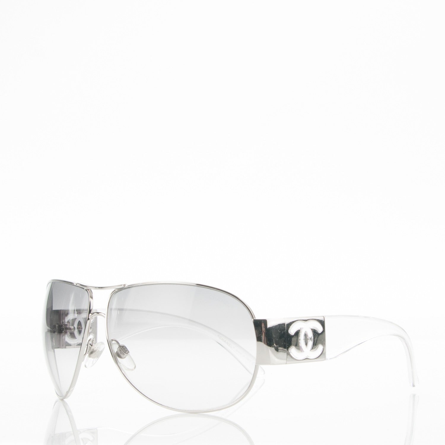 Chanel CC Logo Sunglasses 4128 Clear 2 of 5