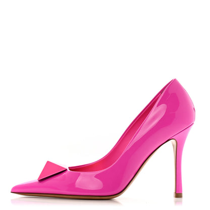 Valentino Garavani Patent Tonal One Stud 100mm Pumps 36.5 Pink PP 1 of 9