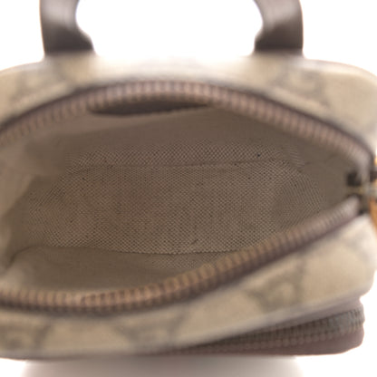 Gucci GG Supreme Monogram Web Mini Ophidia Double Zip Messenger Bag Beige New Acero 5 of 8