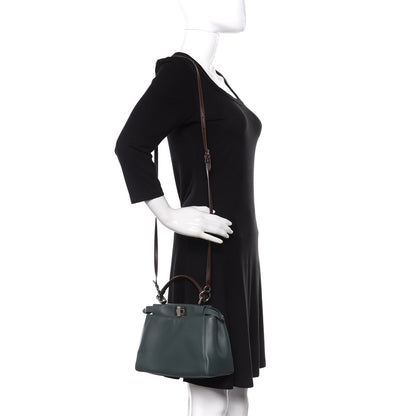 Fendi Nappa Colorblock Mini Peekaboo Iconic Satchel Malachite Moresco Rosa Doll 2 of 12