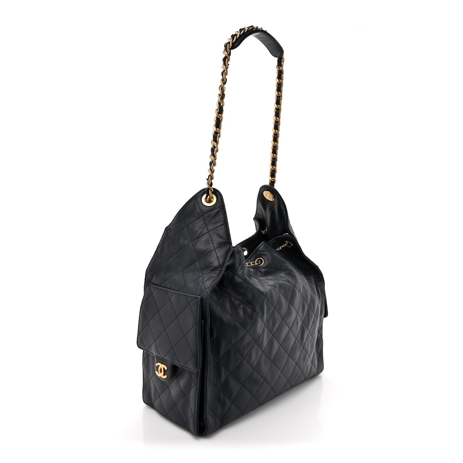 Chanel Caviar Quilted Medium Chanel 25 Handbag Dark Navy 4 of 14
