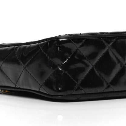 Chanel Patent Quilted Tassel Camera Case Black 5 of 6
