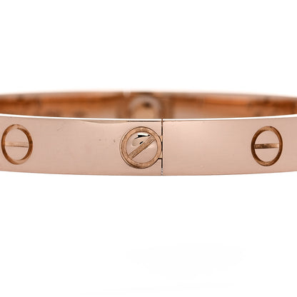 Cartier 18K Pink Gold 4 Diamond LOVE Bracelet 16 4 of 9