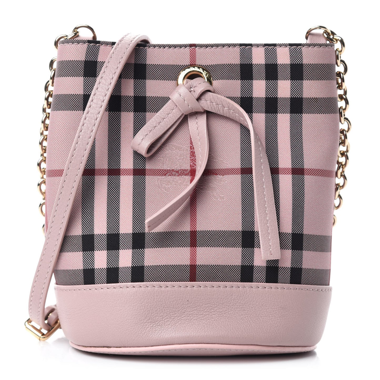 Overdyed Canvas Horseferry Check Baby Bucket Bag Pale Orchid