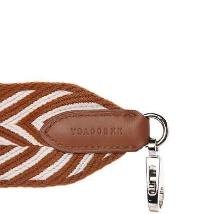 Hermes Toile Swift 50mm Sangle ZigZag Shoulder Strap Gold White 4 of 4