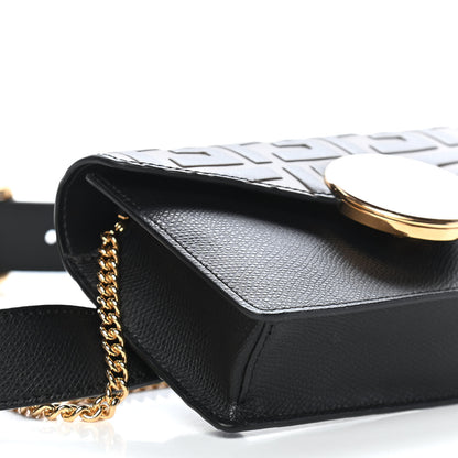 Fendi Vitello Cruise F is Fendi Bi-Color FF 1974 Embossed Envelope Belt Bag Maya Black 7 of 8