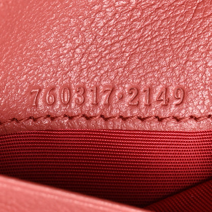 Gucci Sakai Be Green Calfskin Diagonal Stitched Blondie Card Case Wallet Pink 7 of 8