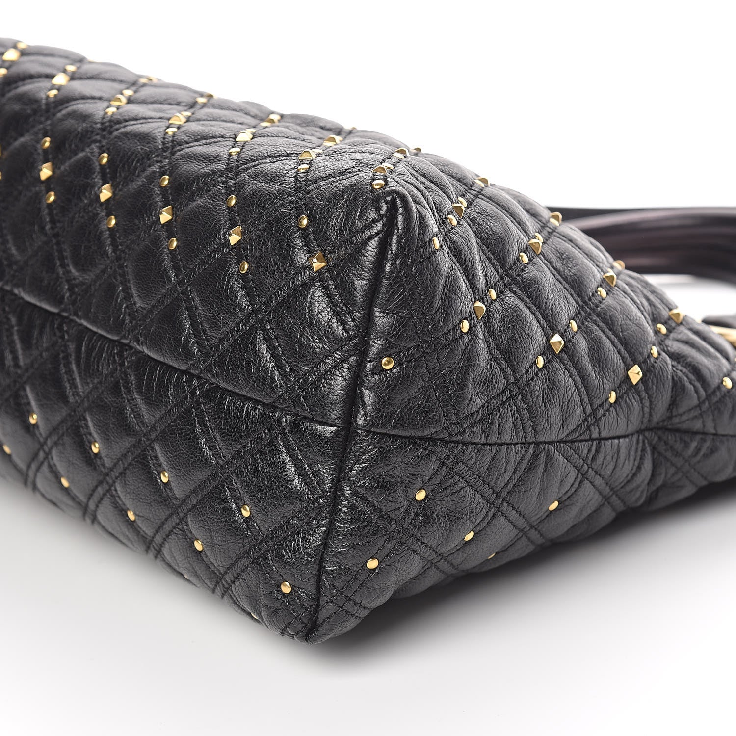 Marc Jacobs Calfskin Quilted Stardust Rio Satchel Tote Bag Black 8 of 14