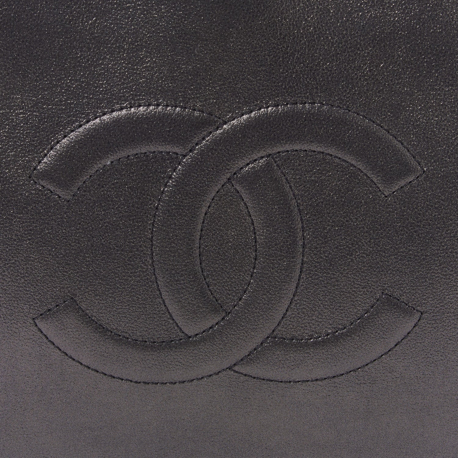 Chanel Iridescent Calfskin CC East West Shopping Tote Grey 7 of 9