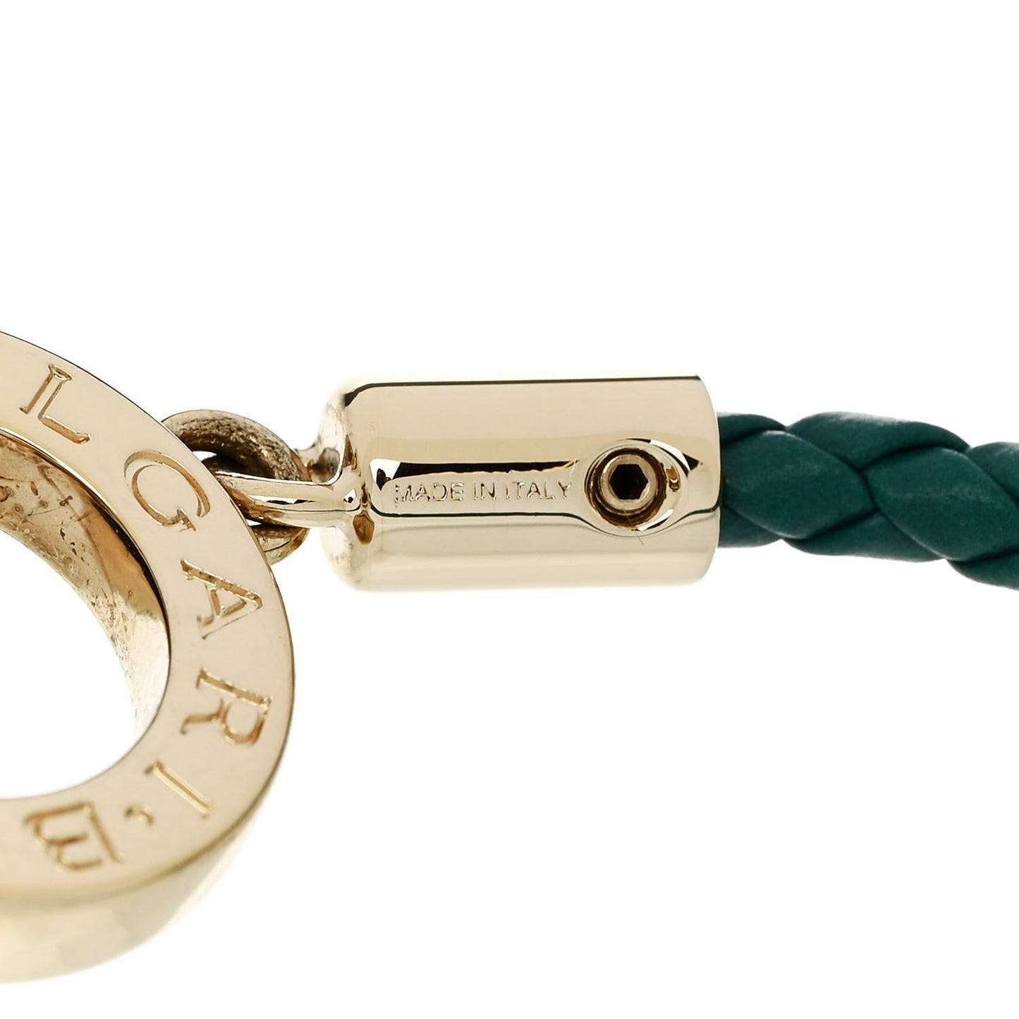 Calfskin BVLGARI Toggle Bracelet Green