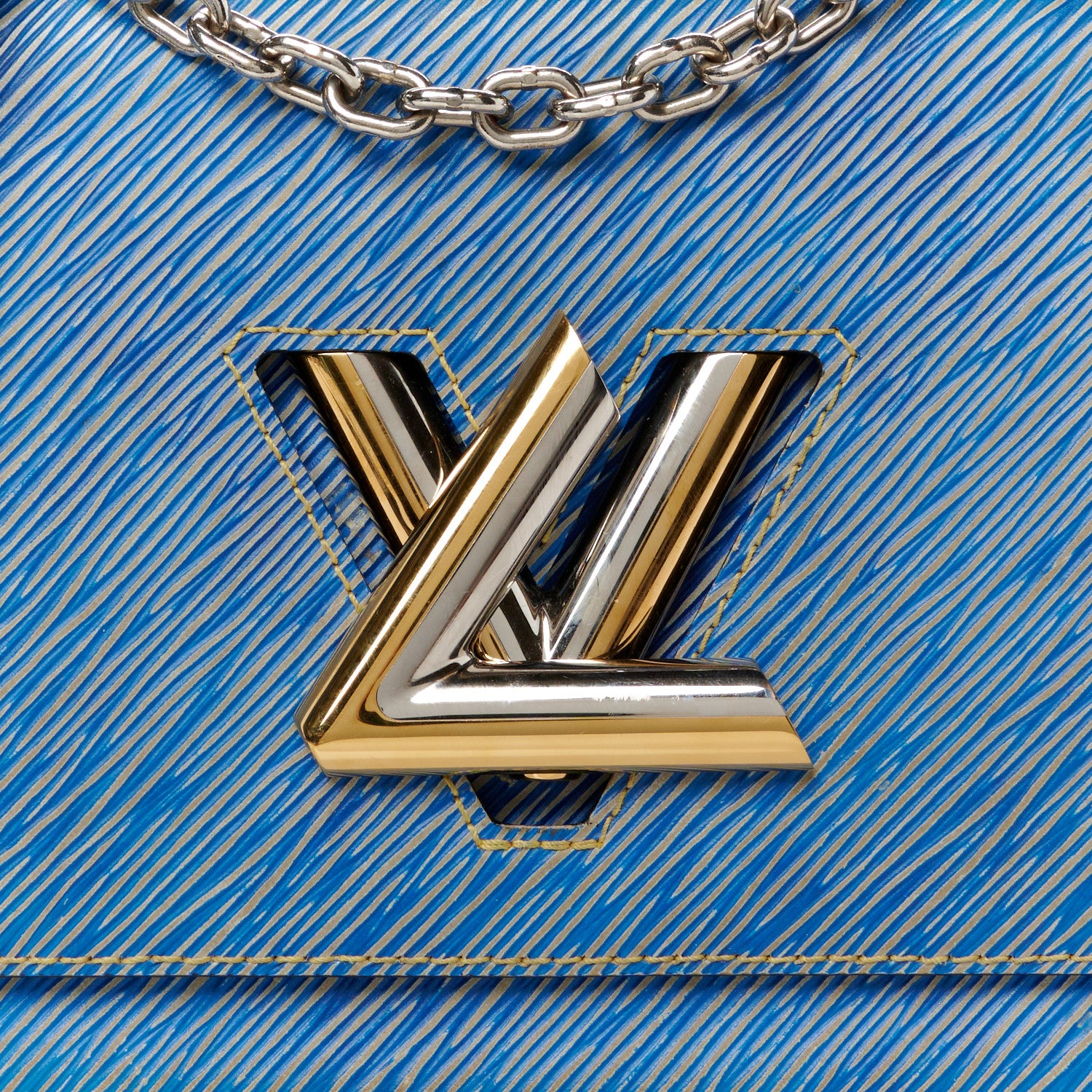 Louis Vuitton Epi Twist Shoulder Bag MM Denim Light 8 of 11