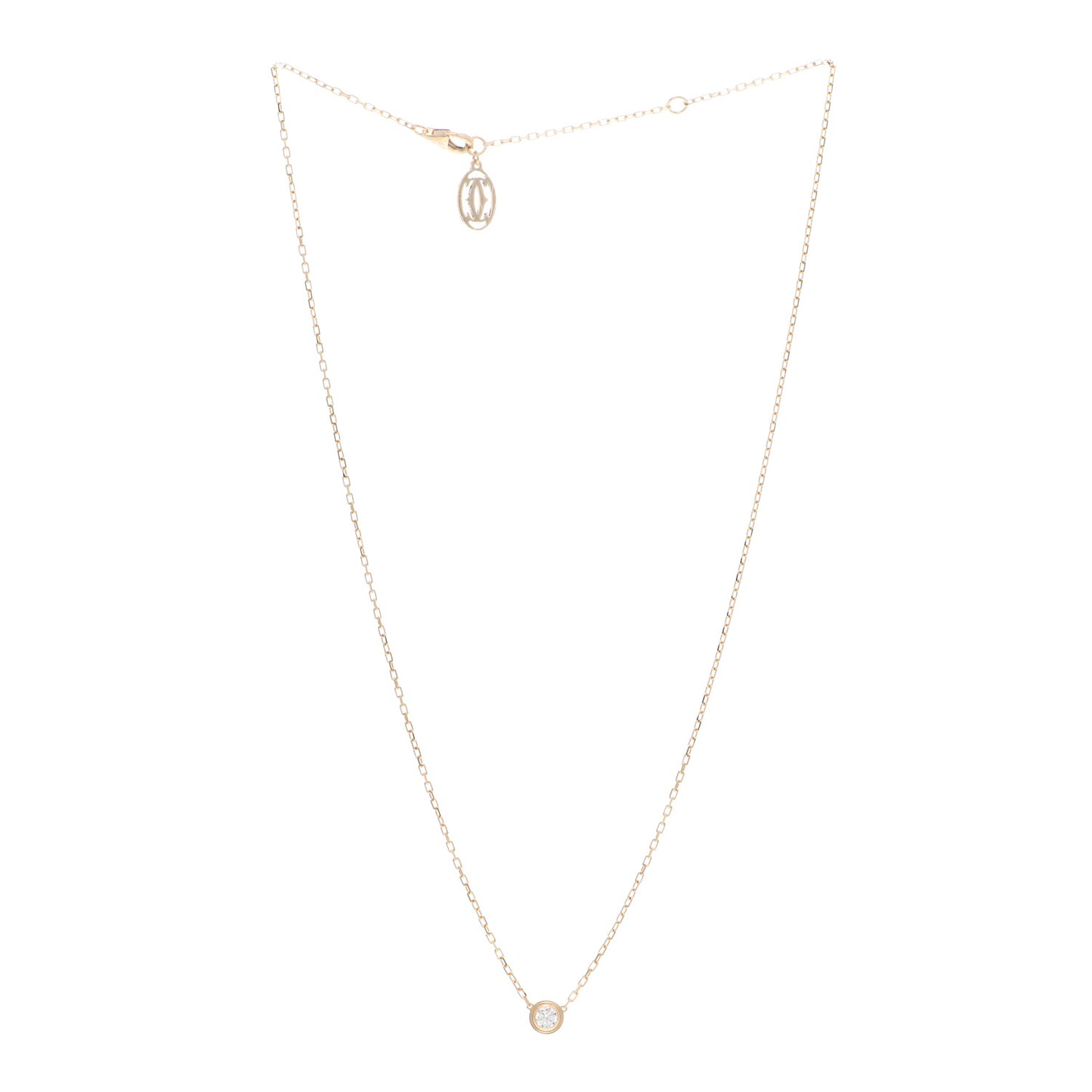 18K Yellow Gold Diamond LM D'Amour Pendant Necklace