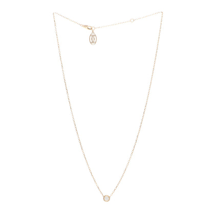 Cartier 18K Yellow Gold Diamond LM D'Amour Pendant Necklace 3 of 5